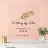 Agent für öffentliche Notare-Darlehen hinzufügen Acrylschild (Hochzeit)