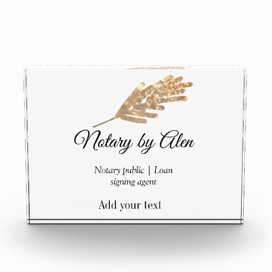 Agent für öffentliche Notare-Darlehen hinzufügen Fotoblock (Vorderseite)