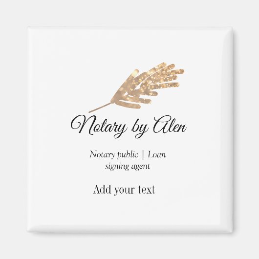 Agent für öffentliche Notare-Darlehen hinzufügen Magnet (Vorne)