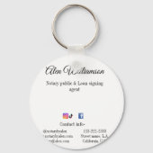 Agent für öffentliche Notare-Darlehen hinzufügen Schlüsselanhänger (Rückseite)