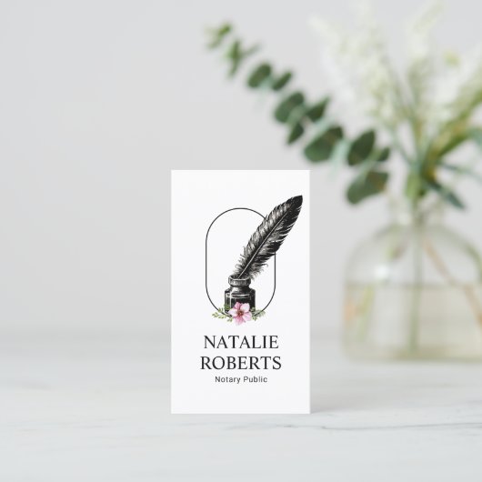 Agent für öffentliche Notariatsdarlehen Blumenkuge Visitenkarte (Stehend Vorderseite)