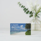 Agent für Urlaubsreisen Tropischer Sonnenschein Visitenkarte (Stehend Vorderseite)
