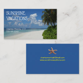 Agent für Urlaubsreisen Tropischer Sonnenschein Visitenkarte