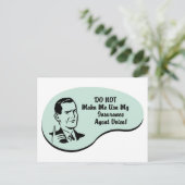 Agent für Versicherungen Postkarte (Stehend Vorderseite)