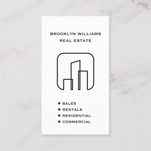 Agent für vertikale Echtzeit-Anwesen - Social Medi Visitenkarte (Vorderseite)