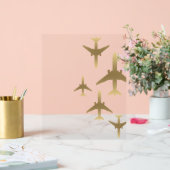 Agent Gold Airplanes für Reisen Acrylschild (Hochzeit)