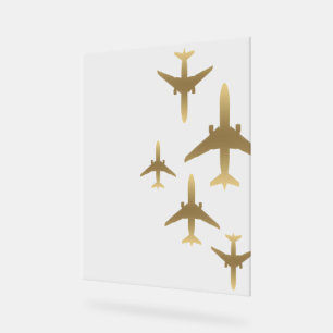 Agent Gold Airplanes für Reisen Acrylschild