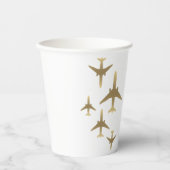 Agent Gold Airplanes Papier Cups Pappbecher (Vorderseite)