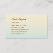 Agent Golden Map Aquamarin Ombre Blogger Visitenkarte (Rückseite)