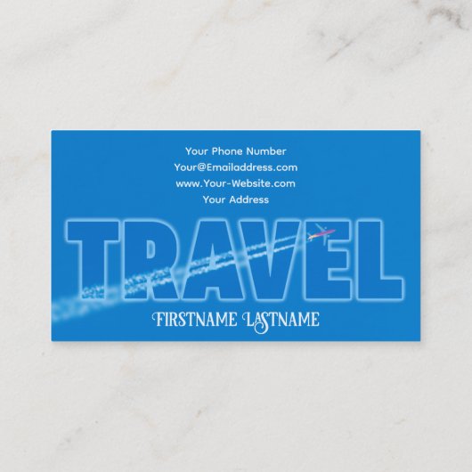 Agent-Himmelsflugzeug Visitenkarte (Rückseite)