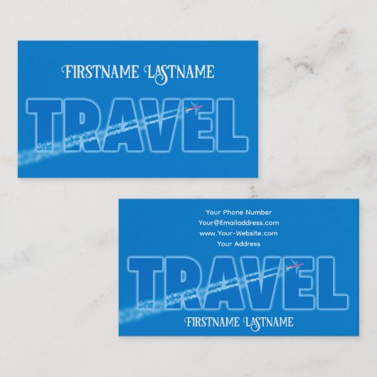 Agent-Himmelsflugzeug Visitenkarte (Vorne/Hinten)