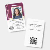 Agent-ID-Plum Gold Ausweis (Vorder- & Rückseite)