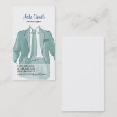 Agent in einem Anzug, der Visitenkarte Zeichne (Vorne/Hinten)