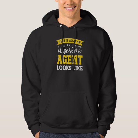 Agent Job Titel Mitarbeiter Funny Worker A Hoodie (Vorderseite)