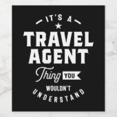 Agent-Jobgeschenk Weinetikett (Einzelnes Label)