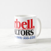 Agent-Kaffeetasse Tarbell Realtors personalisierte Kaffeetasse (VorderseiteRechts)