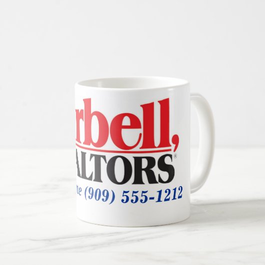 Agent-Kaffeetasse Tarbell Realtors personalisierte Kaffeetasse (VorderseiteRechts)