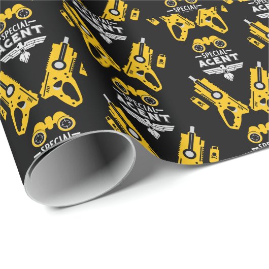 Agent-Kid Geschenkpapier (Rolleneckpunkt)