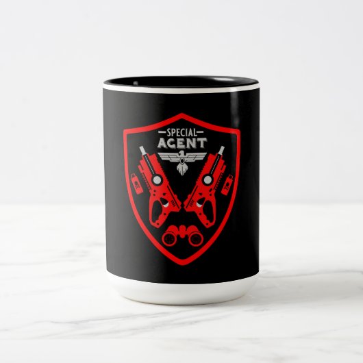 Agent-Kid Zweifarbige Tasse (Mittel)
