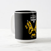 Agent-Kid Zweifarbige Tasse (Vorderseite Links)
