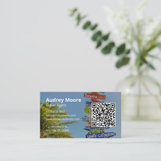 Agent-Logos Qr-Code Minimalistisch Visitenkarte (Stehend Vorderseite)