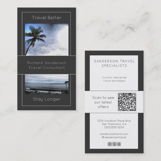 Agent mit QR-Code Visitenkarte (Vorne/Hinten)