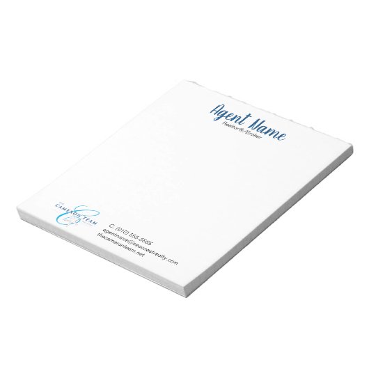 Agent Name Personalisiert Notizblock (Rotiert)