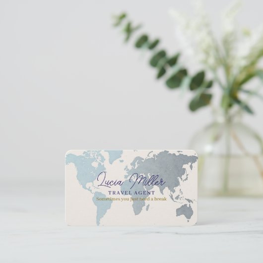 Agent oder Einzelperson Visitenkarte (Stehend Vorderseite)