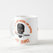 Agent-Orange das Geschenk LICHT Kaffeetasse (Vorderseite Links)