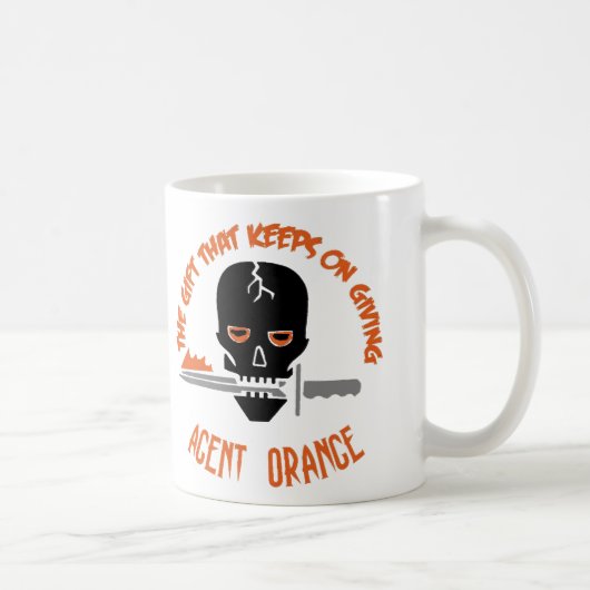 Agent-Orange das Geschenk LICHT Kaffeetasse (Rechts)