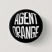 Agent orange "Fisheye" Logo-Punk-Knopf Button (Vorderseite)