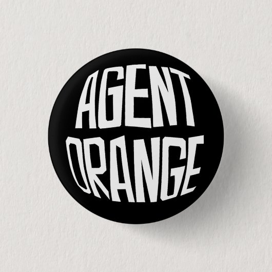 Agent orange "Fisheye" Logo-Punk-Knopf Button (Vorderseite)
