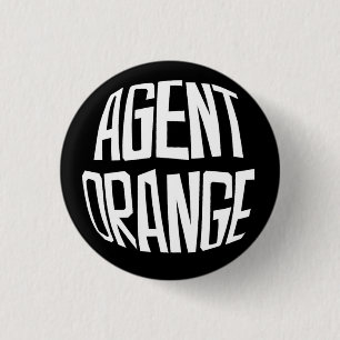 Agent orange "Fisheye" Logo-Punk-Knopf Button