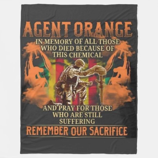 AGENT ORANGE FLEECEDECKE (Vorderseite)