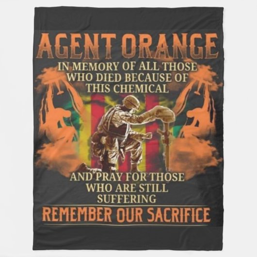 AGENT ORANGE FLEECEDECKE (Vorderseite)