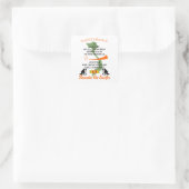 Agent Orange Quadratischer Aufkleber (Tasche)