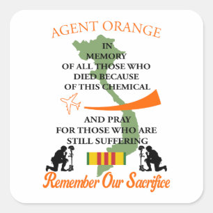 Agent Orange Quadratischer Aufkleber