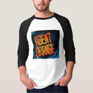 Agent orange "SpinArt" Baseball-Jersey-Skate-Punk T-Shirt