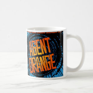 Agent orange "SpinArt" Kaffeetasse