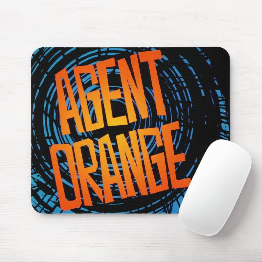 Agent orange "SpinArt" Punklogo Mousepad (Mit Mouse)