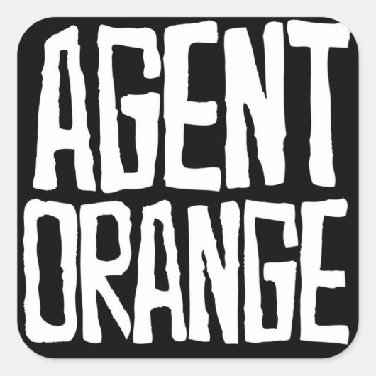 Agent Orange "Thrashed" Logo Stickers Skate Punk (Vorderseite)