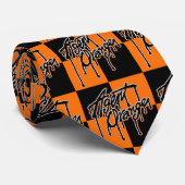 Agent-orange "Tropfen-" Logo-Skate-Punk-Krawatte Krawatte (Gerollt)