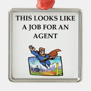 AGENT ORNAMENT AUS METALL