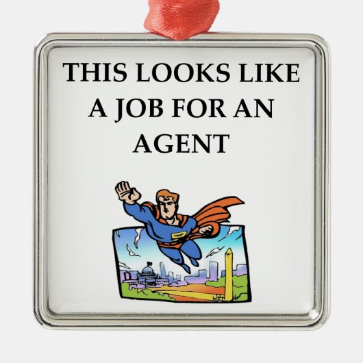 AGENT ORNAMENT AUS METALL (Vorne)