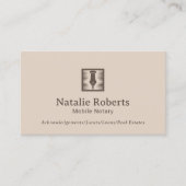 Agent-Pen-Nib-Logo für öffentliche Notare Visitenkarte (Vorderseite)