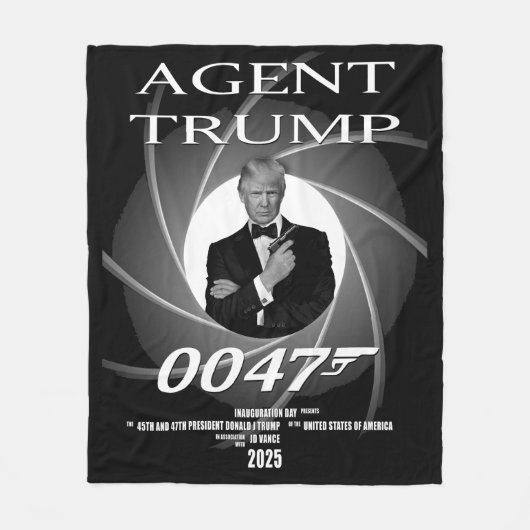 Agent Präsident Donald Trump Tag der Amtseinführun Fleecedecke (Vorderseite)