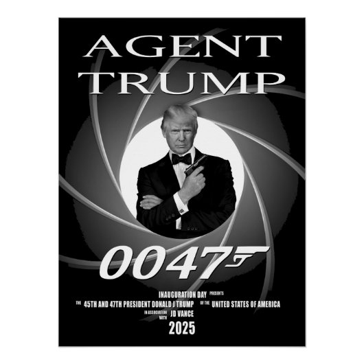 Agent Präsident Donald Trump Tag der Amtseinführun Poster (Vorderseite)