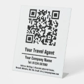 Agent QR Code Design Pedestzeichen Sockelschild (Vorderseite)