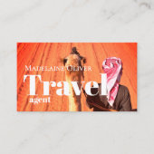 Agent QR Code Wüstenlandschaft Weißes Geschäft Visitenkarte (Vorderseite)