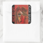 AGENT RED SPY KUSH QUADRATISCHER AUFKLEBER (Tasche)